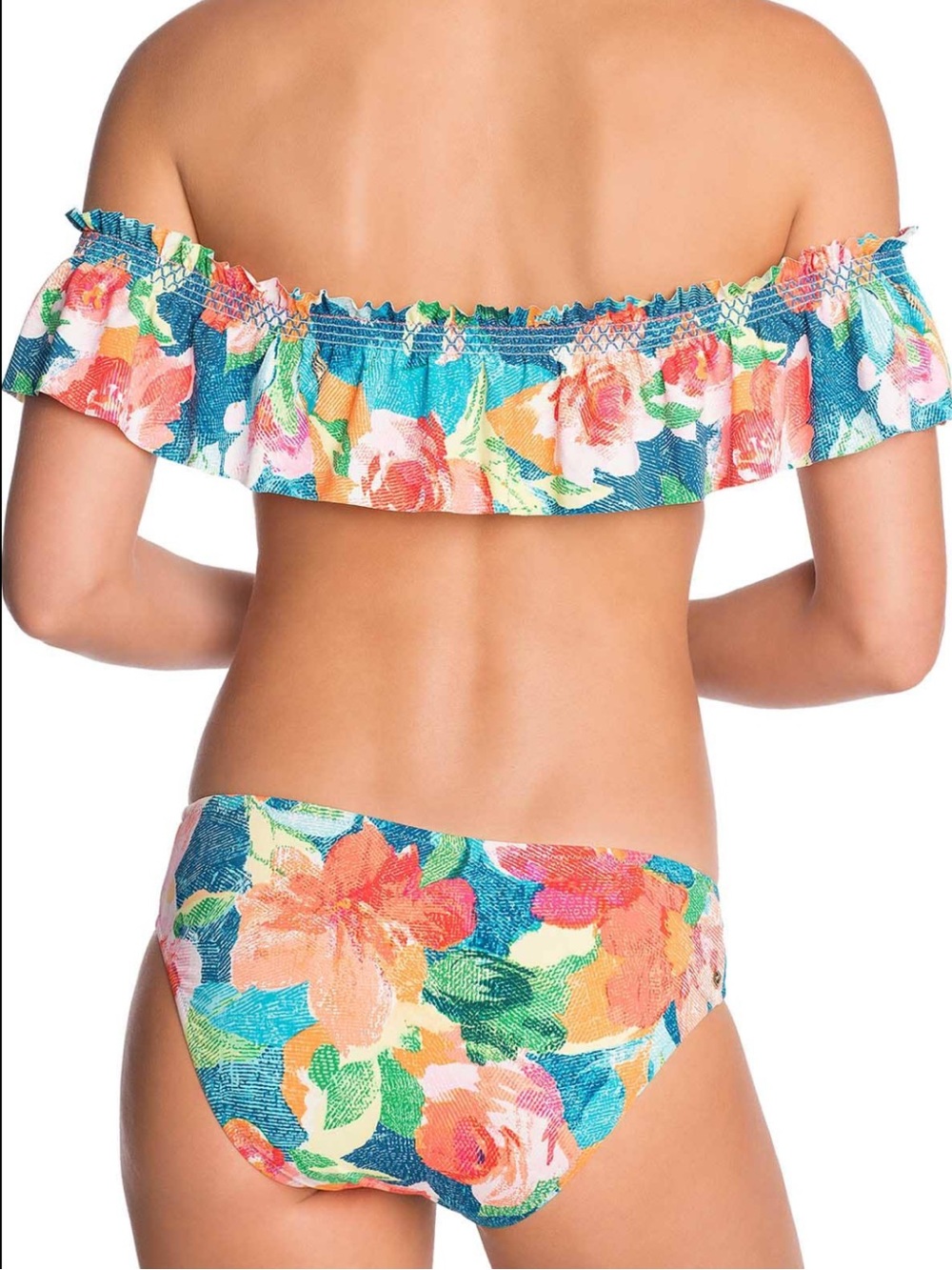 Vera Bradley SuperBloom Layla Top Hipster Bottoms Ruffle Floral Medium 2 Piece